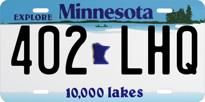 MN license plate 402LHQ