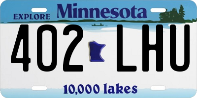 MN license plate 402LHU
