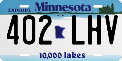 MN license plate 402LHV