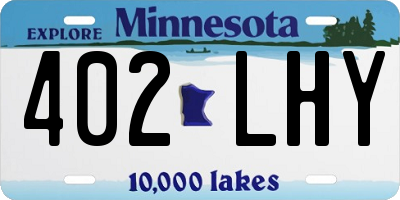 MN license plate 402LHY