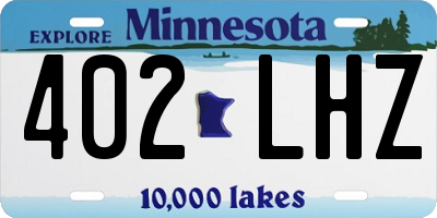 MN license plate 402LHZ