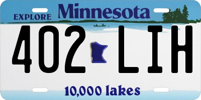 MN license plate 402LIH
