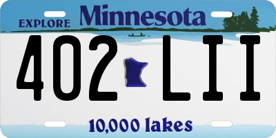 MN license plate 402LII