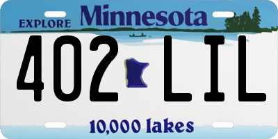 MN license plate 402LIL