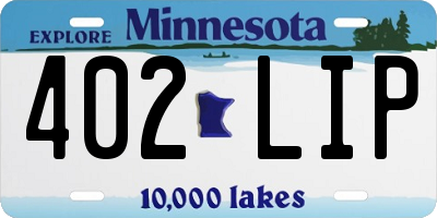 MN license plate 402LIP