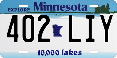 MN license plate 402LIY