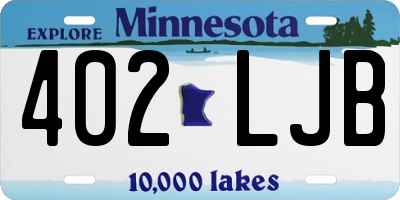 MN license plate 402LJB
