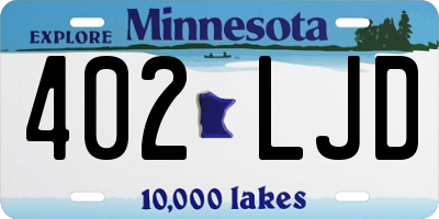 MN license plate 402LJD