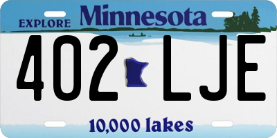 MN license plate 402LJE