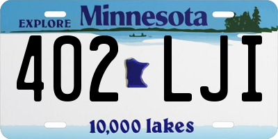 MN license plate 402LJI