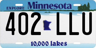 MN license plate 402LLU