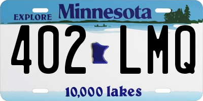 MN license plate 402LMQ