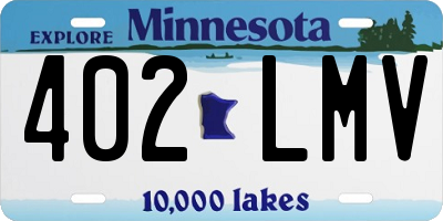 MN license plate 402LMV