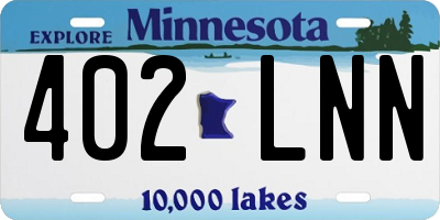 MN license plate 402LNN
