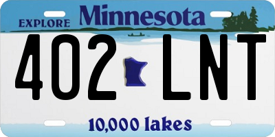 MN license plate 402LNT