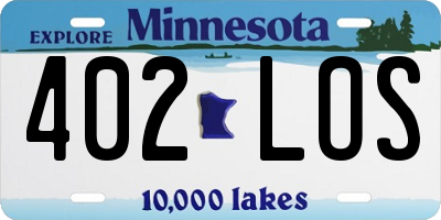 MN license plate 402LOS