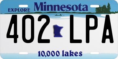 MN license plate 402LPA