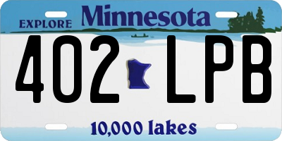 MN license plate 402LPB