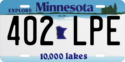 MN license plate 402LPE