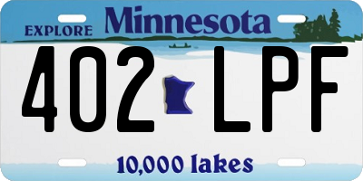 MN license plate 402LPF