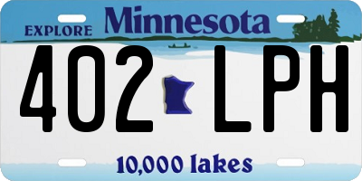 MN license plate 402LPH