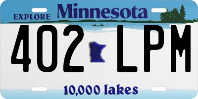 MN license plate 402LPM