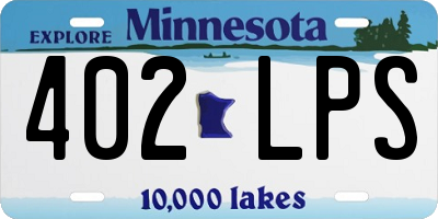 MN license plate 402LPS