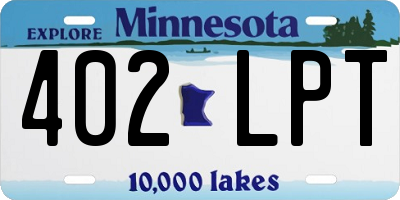 MN license plate 402LPT