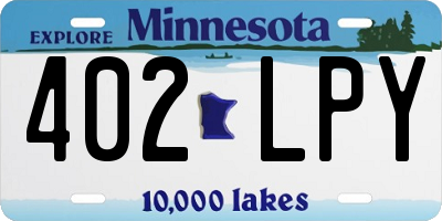 MN license plate 402LPY