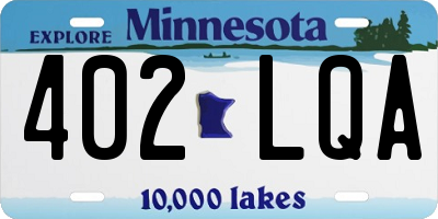 MN license plate 402LQA