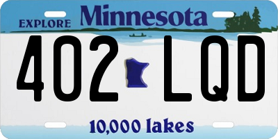 MN license plate 402LQD