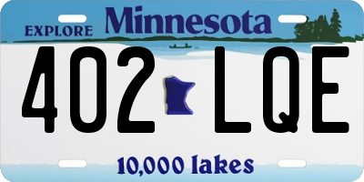 MN license plate 402LQE