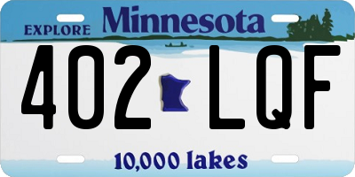 MN license plate 402LQF