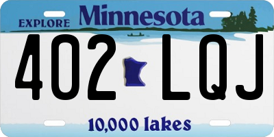 MN license plate 402LQJ