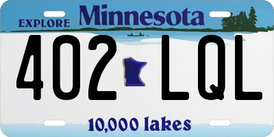 MN license plate 402LQL