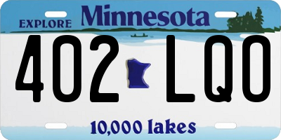 MN license plate 402LQO