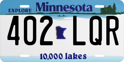 MN license plate 402LQR