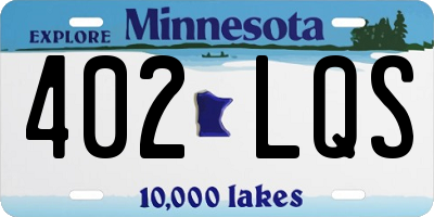 MN license plate 402LQS