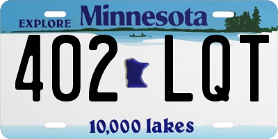 MN license plate 402LQT
