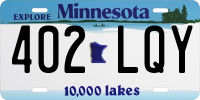 MN license plate 402LQY