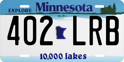MN license plate 402LRB