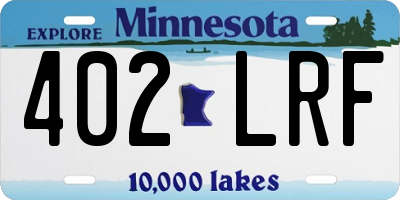 MN license plate 402LRF