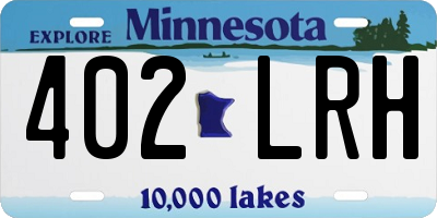 MN license plate 402LRH