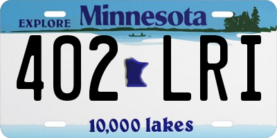 MN license plate 402LRI