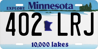 MN license plate 402LRJ