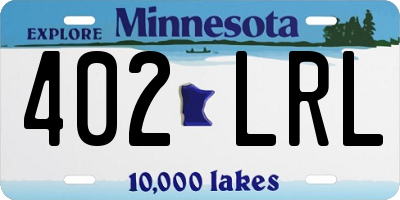 MN license plate 402LRL