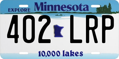 MN license plate 402LRP