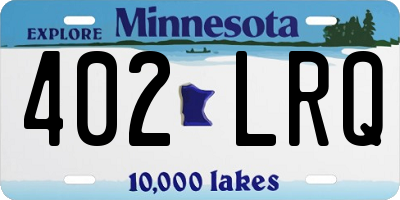 MN license plate 402LRQ