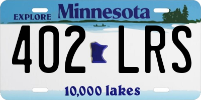 MN license plate 402LRS