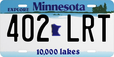 MN license plate 402LRT